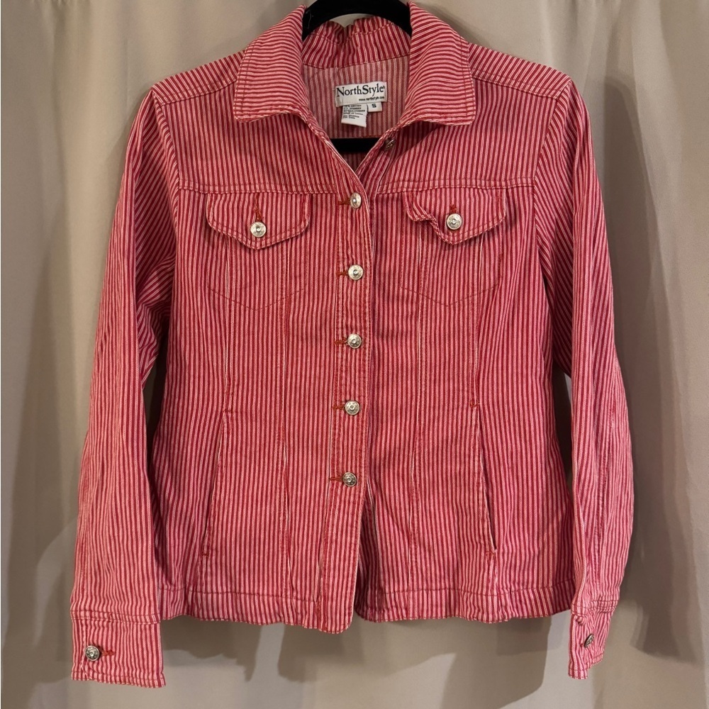 NorthStyle Red Striped Women's Jacket